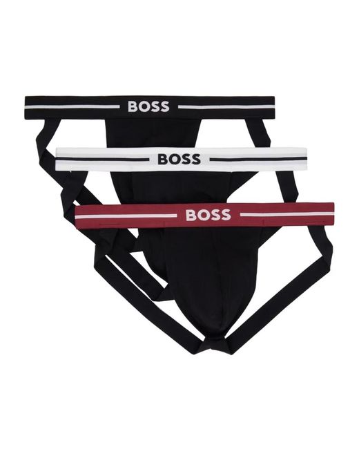 Boss Black Elastic Waist Briefs Three-Pack for men