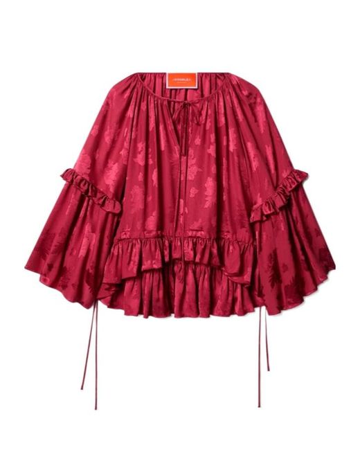 LaDoubleJ Red Boho Blouse