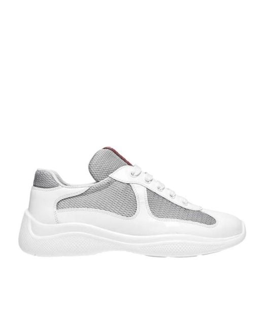 Prada White Americas Cup Trainers
