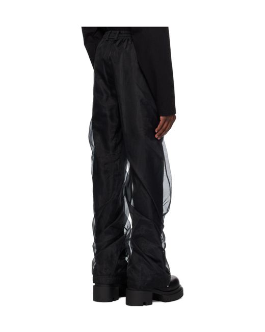 we11done Black Layered Trousers for men