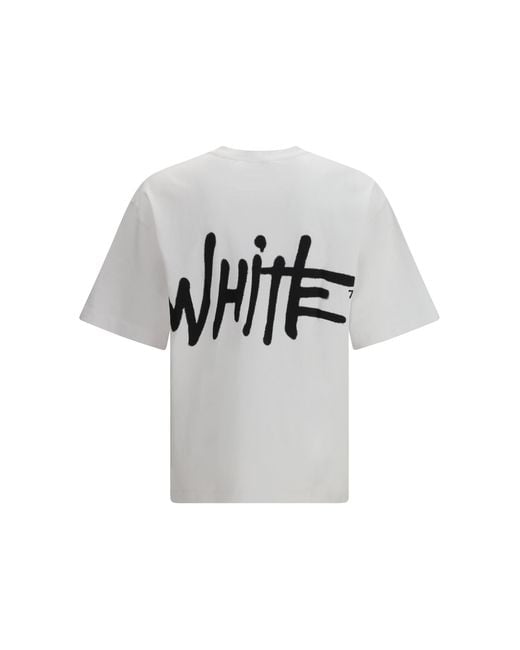 Off-White c/o Virgil Abloh White Spray Logo Skate T-Shirt for men