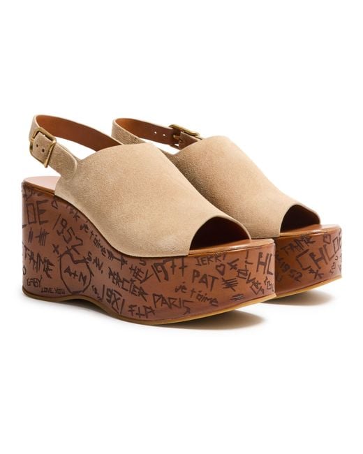 Chloé Brown Maxime Platform Sandals