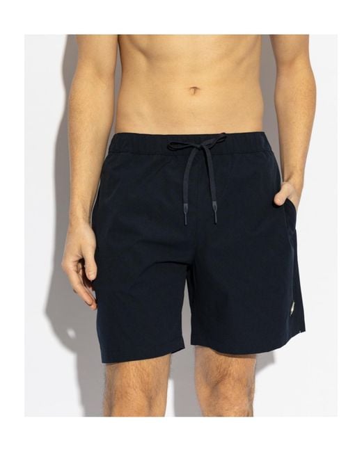 Moose Knuckles Blue Drawstring Swim Shorts for men