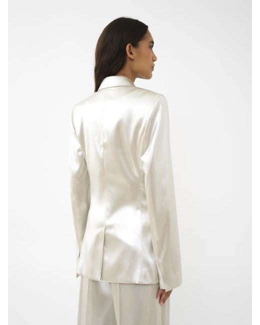 Chloé White Chloé Single-Breasted Tailored Jacket