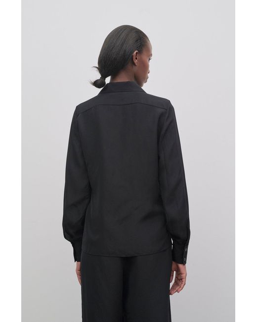 The Row Black Button-Down Shirt