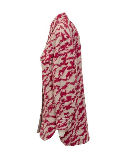 Isabel Marant Red Long-Sleeved Casual Jacket