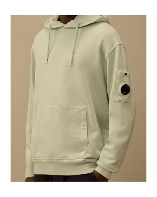 C P Company Green Lens-Detail Pocket Hoodie for men