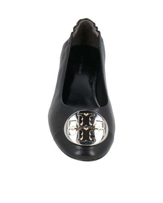 Tory Burch Black Plain Colour Ballet Flats