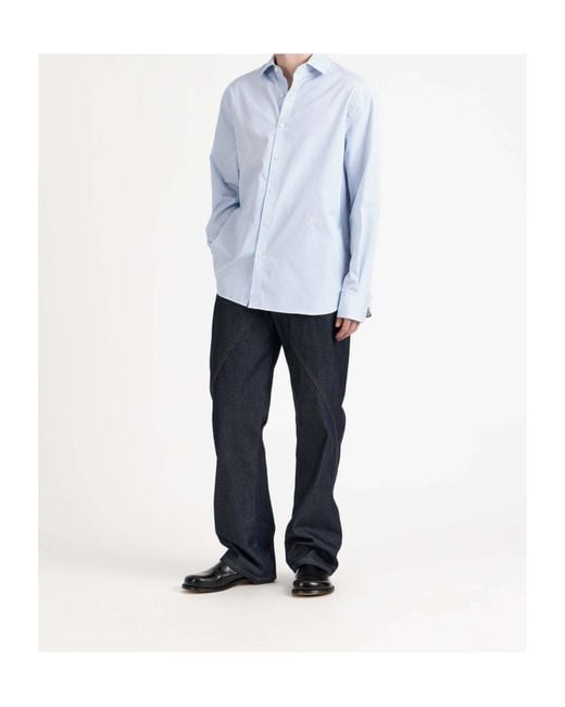J.W. Anderson White Striped Shirt for men