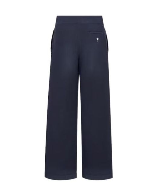 Dior Blue Christian Lace-Up Wide Leg Pants