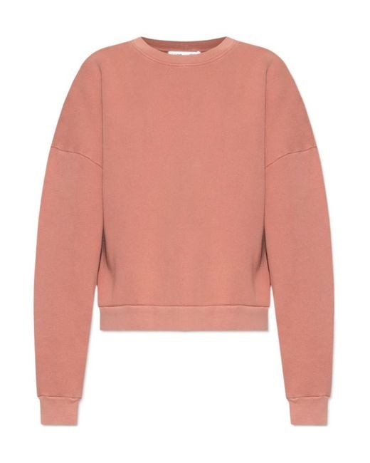 Acne Pink Round Collar Long Sleeve Sweater