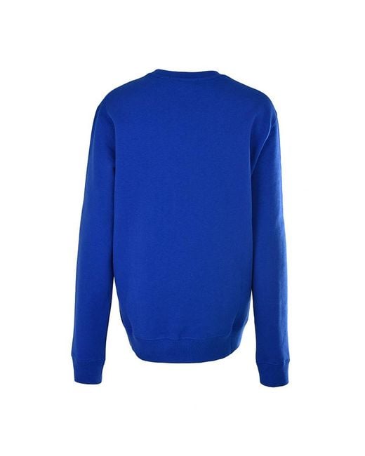 MSGM Blue Logo Letter Printed Sweater
