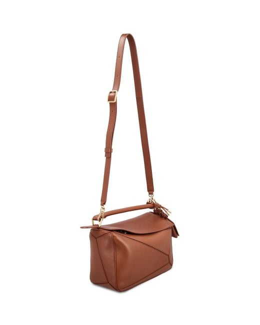 Loewe Brown Small Featherlight Puzzle Bag