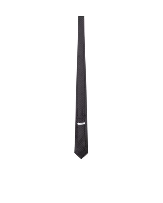 Lardini White Jacquard Pointed Tip Tie for men