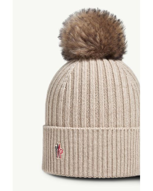 Moncler Natural Bonnet Avec Pompom