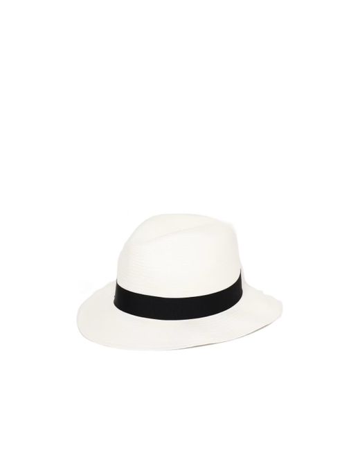 Borsalino White Bow Hat