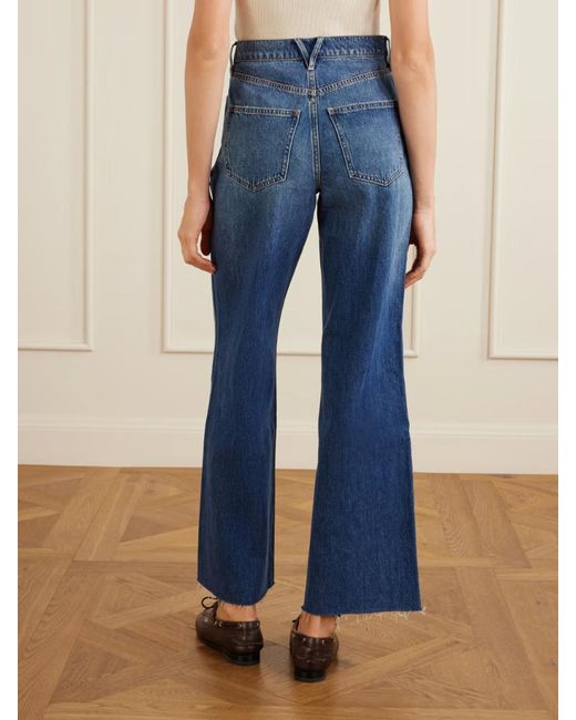 Veronica Beard Blue Taylor High-Rise Wide-Leg Jeans