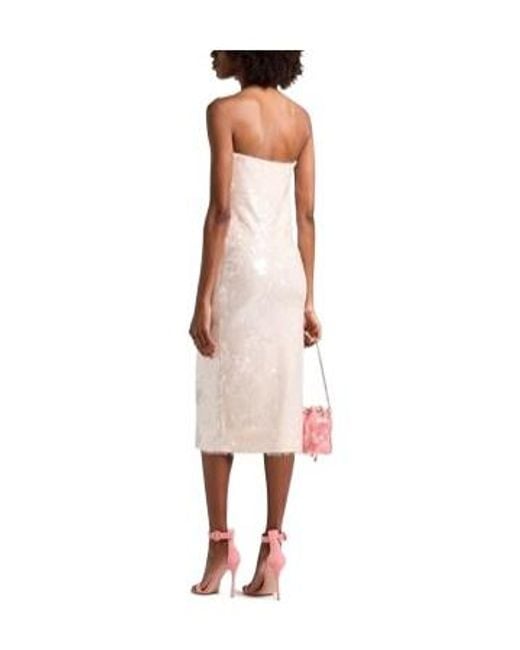 Sportmax White Two-Tone Sequin Dress