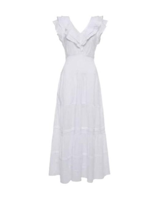 Poupette White Della Cotton Midi Dress