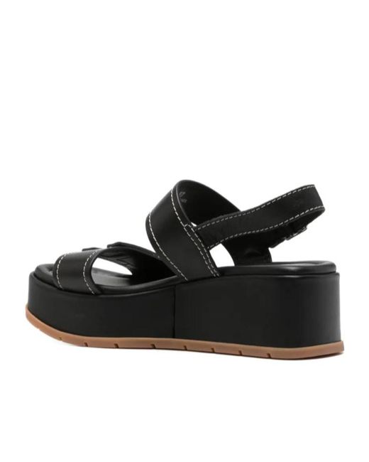 Hogan Black Buckled Sandals