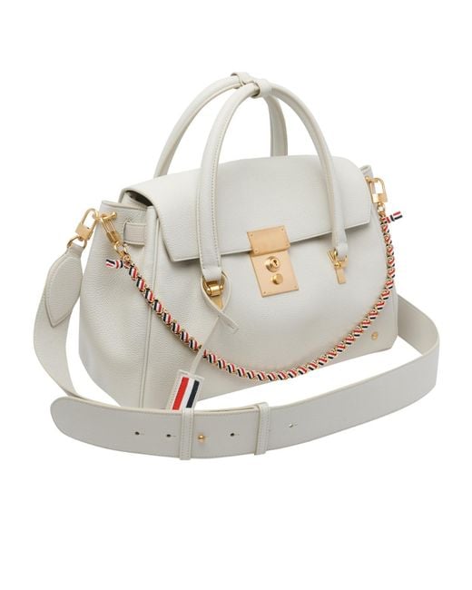 Thom Browne White Mrs.Thom Rwb Stripe Luggage Bag