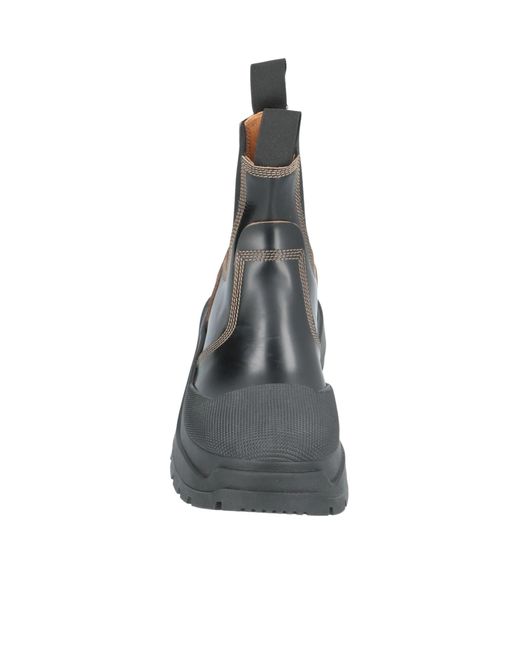 Maison Margiela Gray Two-Tone Platform Leather Boots