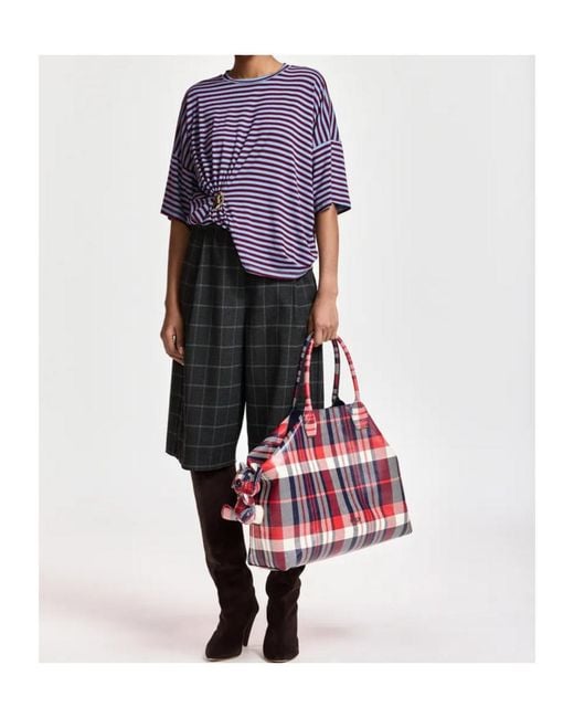 Essentiel Antwerp Blue Kriss Striped Brooch T-Shirt