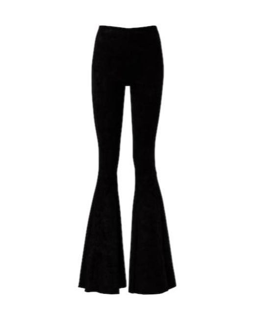 Stouls Black Cherilyn Suede Flared Pants