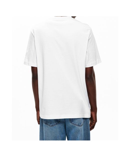 Versace White Printed Logo T-Shirt for men