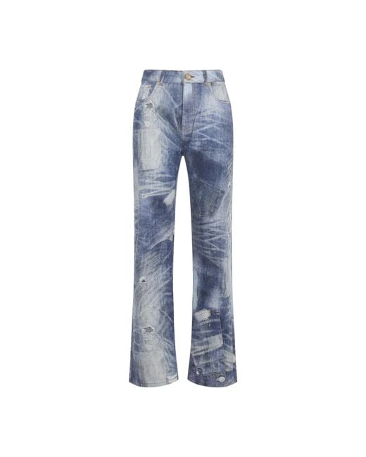 Roberto Cavalli Blue Button-Fastening Jeans