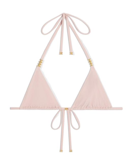 ビキニ Celine Celine Triomphe Triangle Top In Matte Jersey triomphe triangle top in matte jersey - BLACK | CELINE