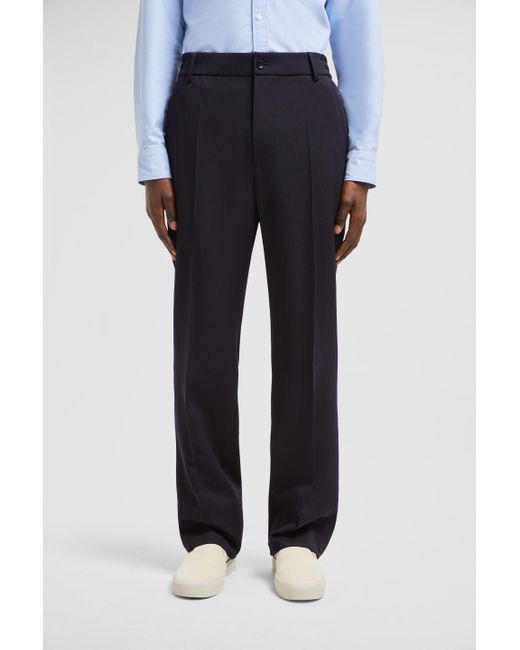 Moncler Black Logo Patch Tailored Trousers for men