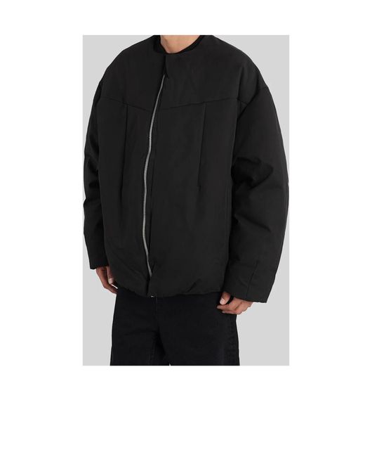 Entire studios Black Oversized Down Jacket for men