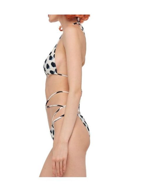 Norma Kamali White Criss Cross Bra Bottom