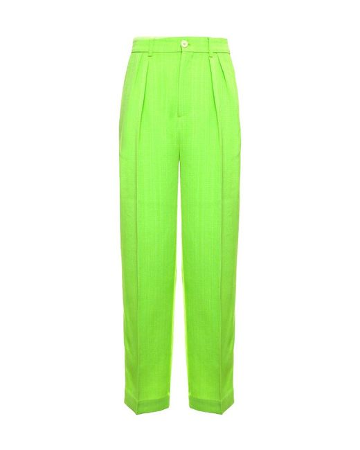 Jacquemus Green Le Pantalon Mela Wide-Leg Trousers for men