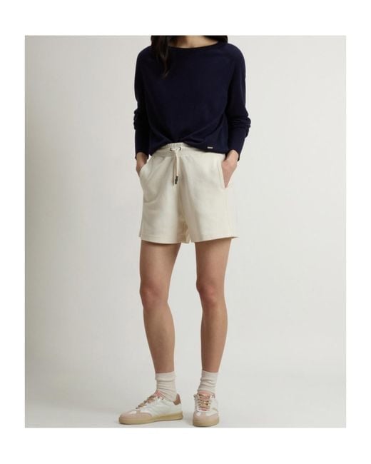 Woolrich Natural Interlock Drawstring-Elasticated Shorts