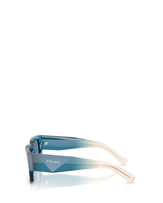 Prada Blue Eyewear Rectangle Frame Sunglasses for men
