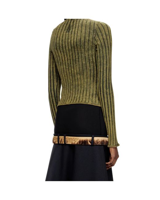 DIESEL Green T-Clawa Ribbed Long-Sleeve T-Shirt