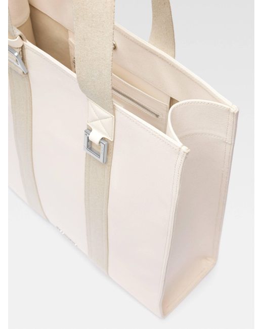 Jacquemus White Le Cabas Cuerda Logo Plaque Tote Bag for men