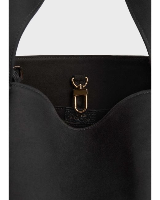 Totême  Black Totême Structured Bucket Bag