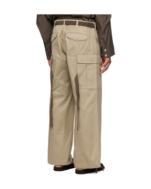 Sacai Natural Workwear Casual Pants for men