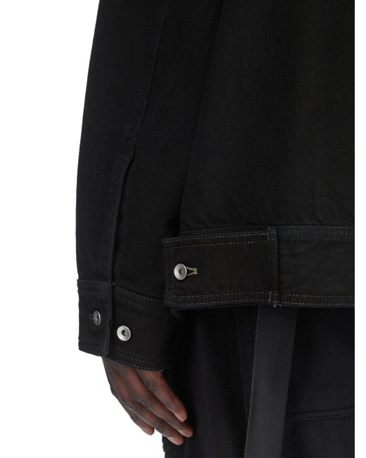 Rick Owens Black Sphinx Jumbo Worker Button-Up Jacket for men