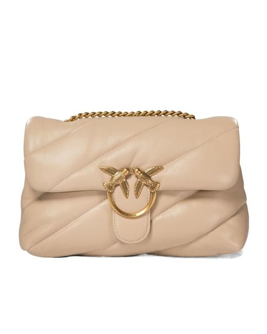 Pinko Natural Love Classic Puff Quilted Shoulder Bag