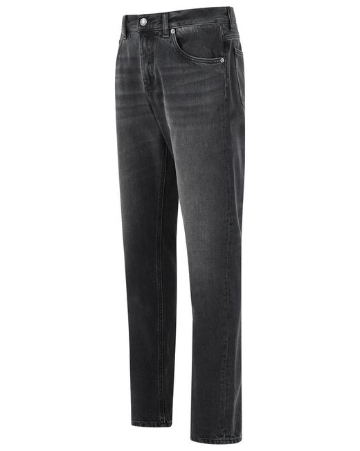 Dolce & Gabbana Gray Mid-Rise Regular Fit Jeans for men