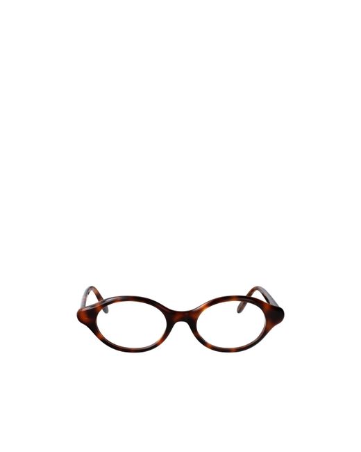 Loewe White Oval Frame Glasses