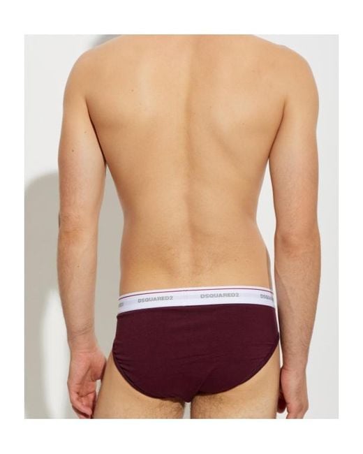 DSquared² Purple Briefs for men
