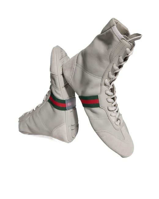 Gucci Gray Flex High-Top Sneaker