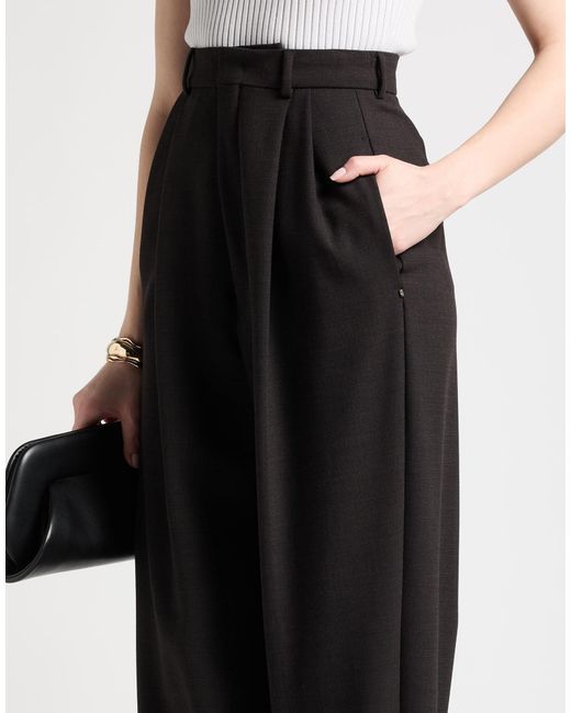 Sportmax Black Plain Colour Casual Trouser