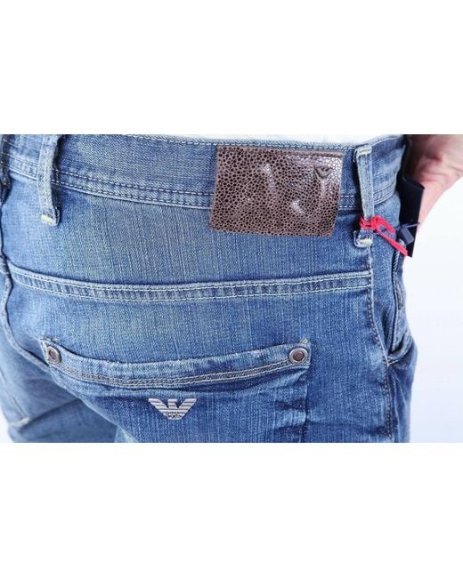 Armani Jeans Blue Logo Jeans for men