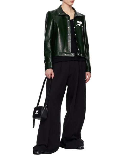 Courreges Black Courrèges Reedition Logo Patch Zip-Up Shoulder Bag
